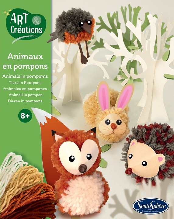 Actual product image Sentosphere Pompom Animals Craft Set
