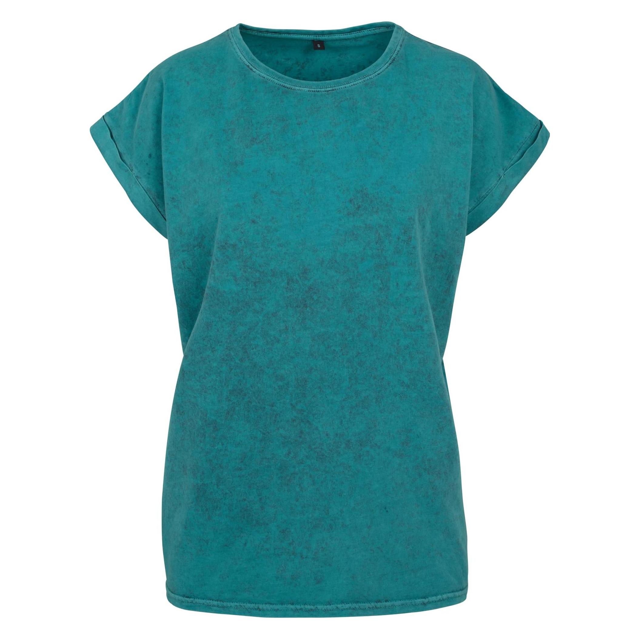 Build Your Brand, Damen, Shirts, Ladies' Acid Washed Extended Shoulder Tee, Mehrfarbig, (5XL)