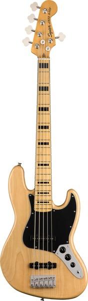 Image du produit Squier Classic Vibe 70s Jazz Bass V Natural (Basse électrique, Aluminium, Peuplier, Érable)