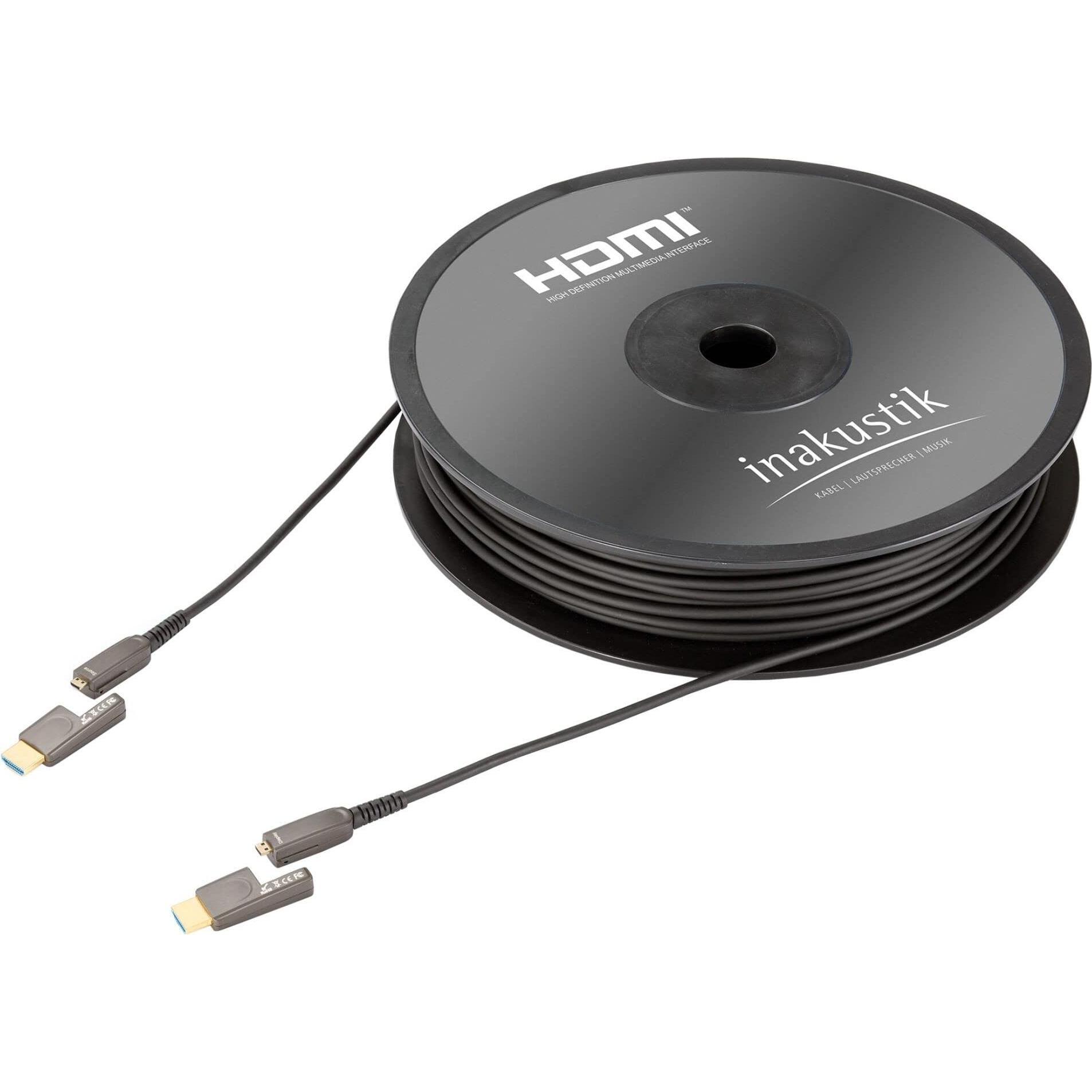 Inakustik HDMI (Typ A) micro HDMI (Typ D) — HDMI (Typ A) micro HDMI (Typ D) (15 m, HDMI), Video Kabel