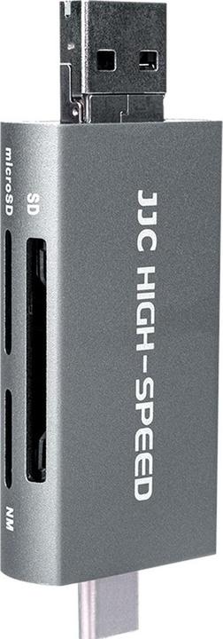 Productafbeelding JJC CR UTC5AC Geheugenkaartlezer grijs (USB, USB-C)