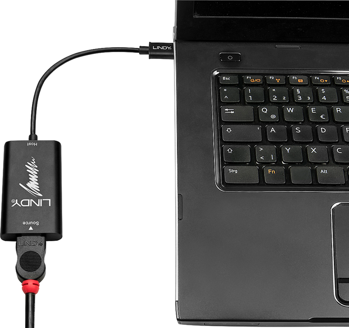 Actual product image Lindy USB Typ-A zu (HDMI, 15 cm)