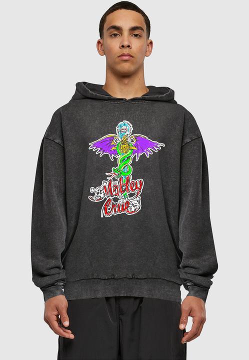Produktbild Merchcode Motley Crue - Dr Feel Good Acid Washed Oversize Hoody - 161027 (M)