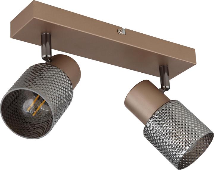 Produktbild Globo Satella E14 Strahler 2-fach 40W Kaffeefarben Matt, Metall Ø7cm 54314-2 (E14)