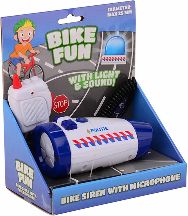 Produktbild Rarewaves Bike Fun Fahrradsirene mit Mikrofon Polizei