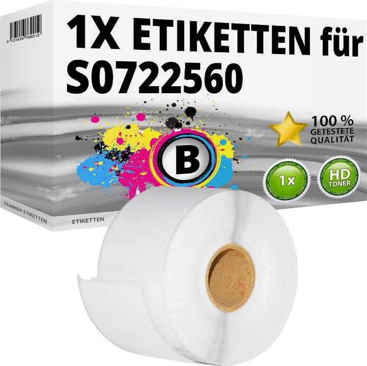 Druckfuxx Etiketten für Dymo 11356 Labelwriter 310 320 330 400 SE 450 Twin Turbo Duo (Noir)