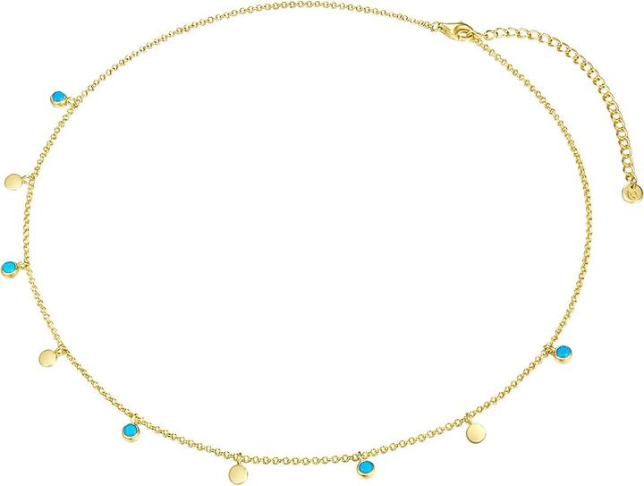 Image du produit Glanzstücke München Femmes en argent sterling turquoise or jaune 40,0 cm chaîne de base + 5,0 cm d'extension - 28667 (Argent sterling 100, 40 - 45 cm)