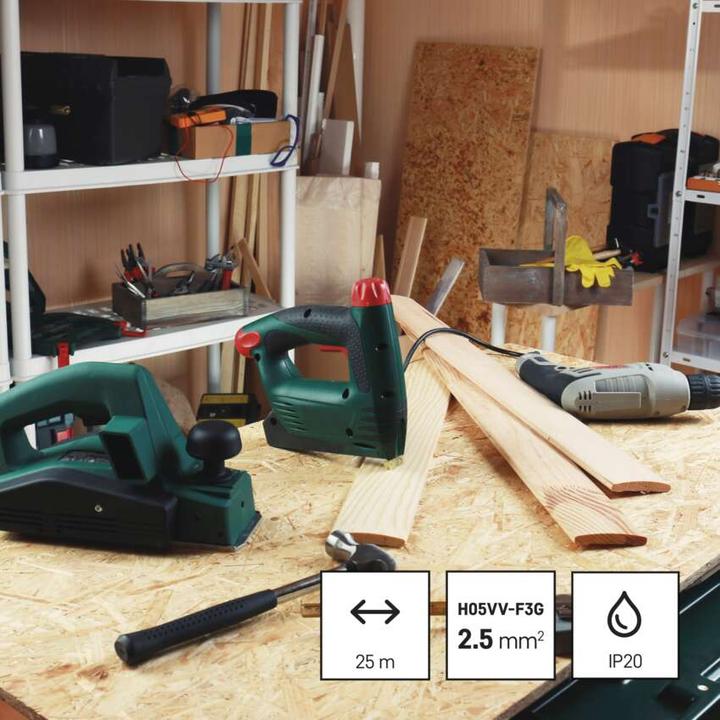 Produktbild Emos Kabeltrommel 2,5 mm | Schuko 25 m (25 m, 2.50 mm²)