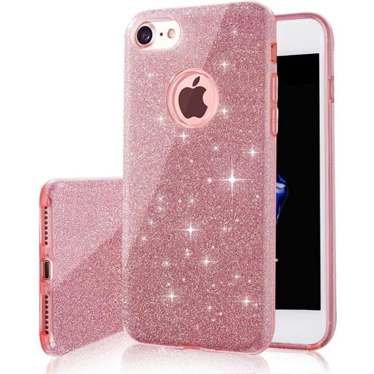 OEM Glitter 3in1 Hülle für iPhone XR rosa (Apple iPhone XR), Smartphone Hülle, Pink