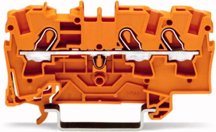 Produktbild Wago DIN-Schienen-Klemmleiste 3x4mm2 orange