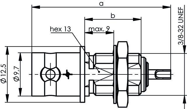 Actual product image Telegärtner BNC panel jack