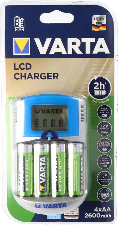 Immagine prodotto Varta LCD Charger (1 pz., AAA, AA, 2600 mAh, Caricabatterie senza batteria)