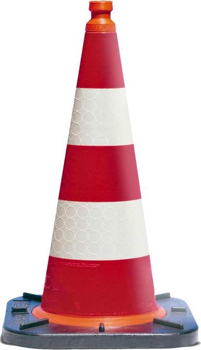 Produktbild HP Autozubehör Leitkegel TL Höhe 500 mm BAST geprüft, 2 Streifen Gewicht 2,9 kg, 33 x 33 cm