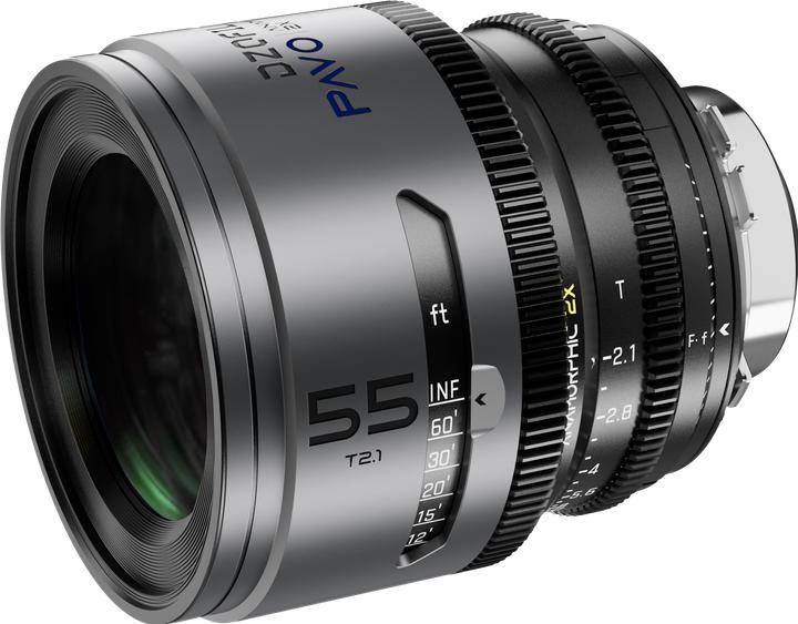 Immagine prodotto Dzofilm Pavo 2x Anamorfico 55mm T2.1 per attacco PL/EF (S35) imperiale - Rivestimento blu (PL)