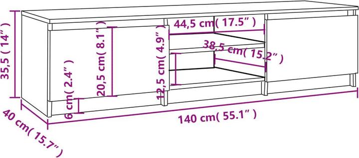 Produktbild vidaXL TV-Schrank (140 x 40 x 35.50 cm)