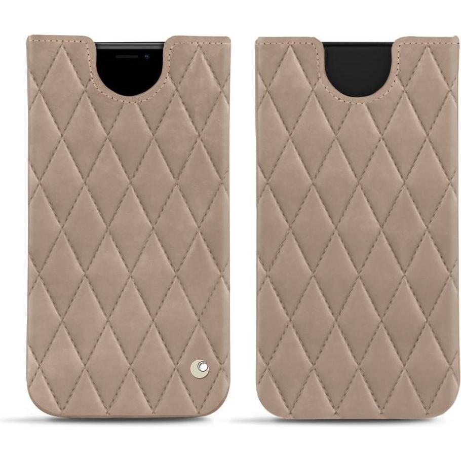 Noreve Lederschutzhülle (Apple iPhone XS Max), Smartphone Hülle, Beige