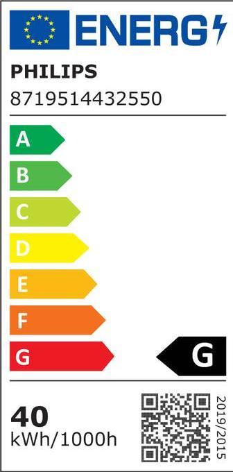 Energie-Label Philips Backofenlampe (E14, 40 W, 300 lm, 1 x, G)
