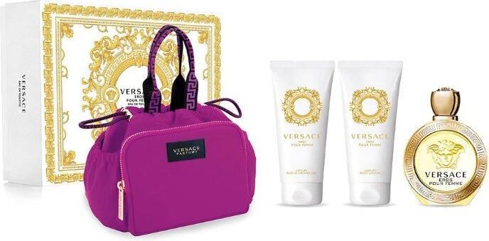 Produktbild Versace Eros Pour Femme Geschenkset EDT 100 ml, Bodylotion 100 ml, Duschgel 100 ml mit Beutel (Parfum set)