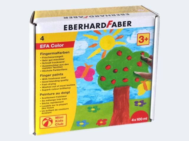 Actual product image EberhardFaber Finger paint 100 ml, set of 4 (Sorted, 400 ml)