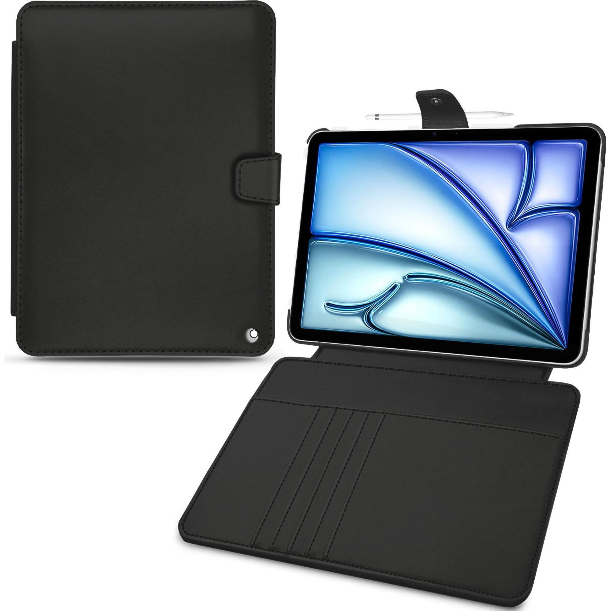 Noreve Lederschutzhülle Wallet (iPad Air 2022 (5. Gen), iPad Air 2020 (4. Gen)), Tablet Hülle, Schwarz