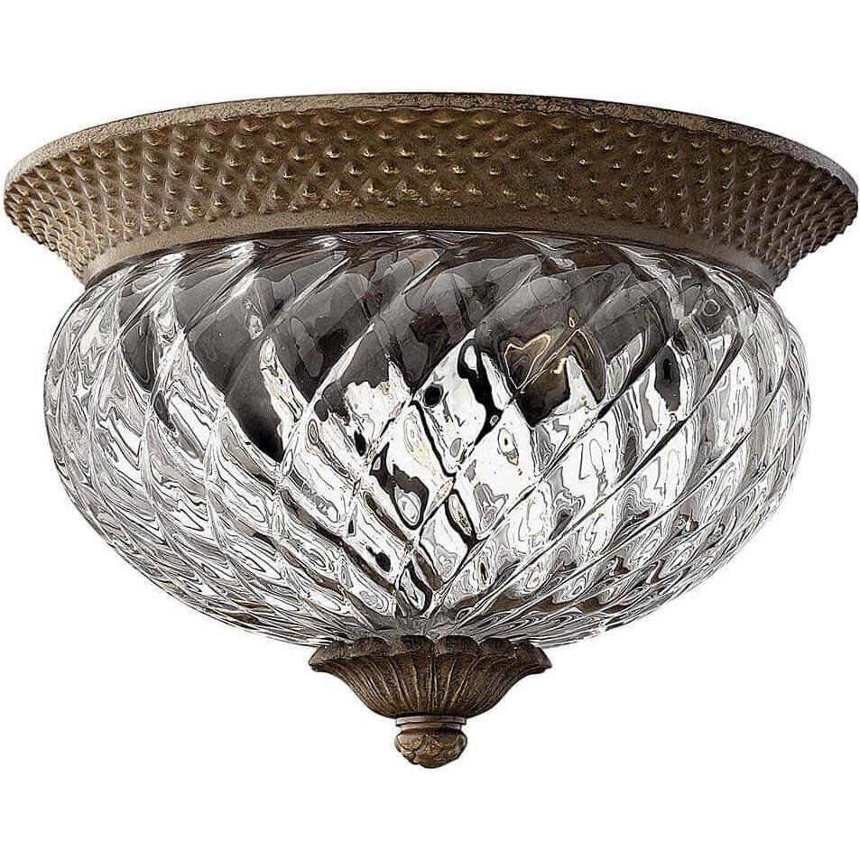 Elstead Lighting, Wandleuchte + Deckenleuchte, Plantation Deckenleuchte E27 2-fach Perle Bronze (E27)