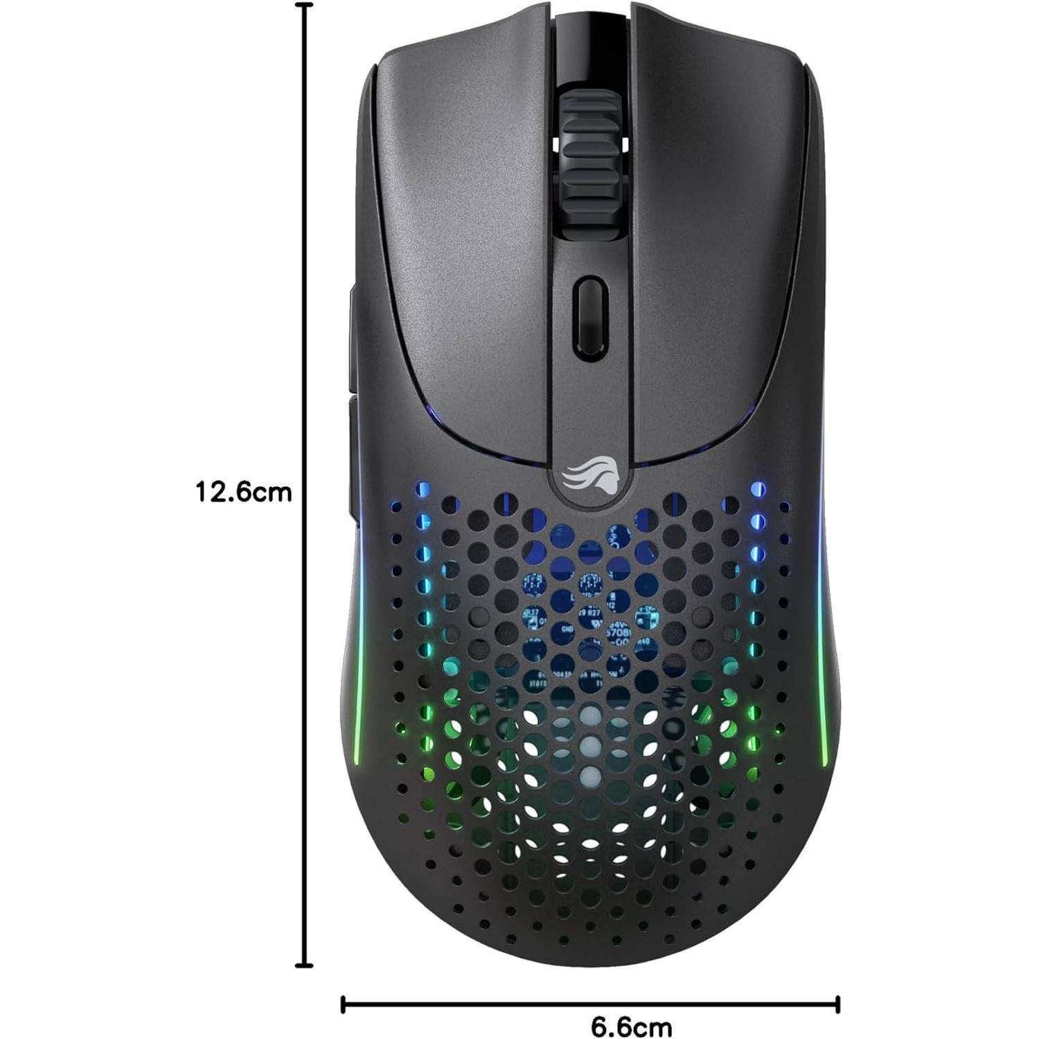 Glorious Nero Model O 2 (Cablato, Senza Fili), Mouse,