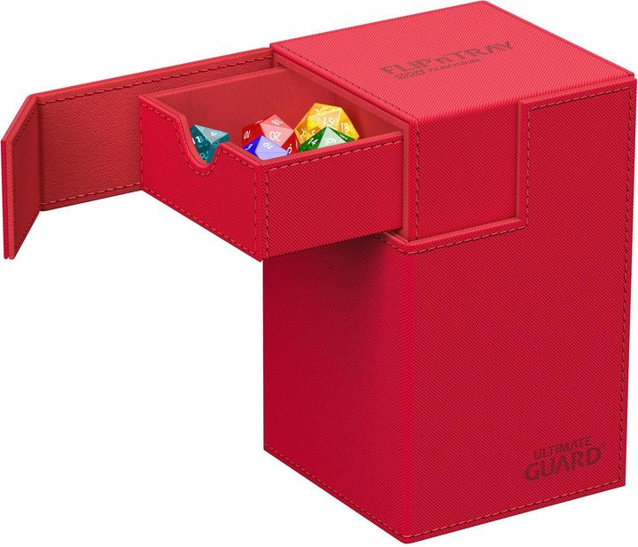 Actual product image Ultimate Guard Card Box Flip'n'Tray XenoSkin Monocolor 100+ Red