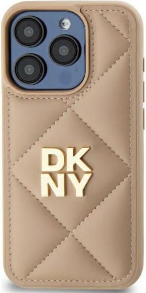 Produktbild DKNY DKHCP14LPQDSLE iPhone 14 Pro 6.1" beżowy/beige Quilted Stack Logo (Apple iPhone 14 Pro)