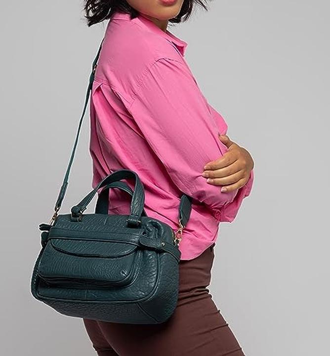 Actual product image Kate Moss Practical Compartmentalized Leather Shoulder Bag for Women
