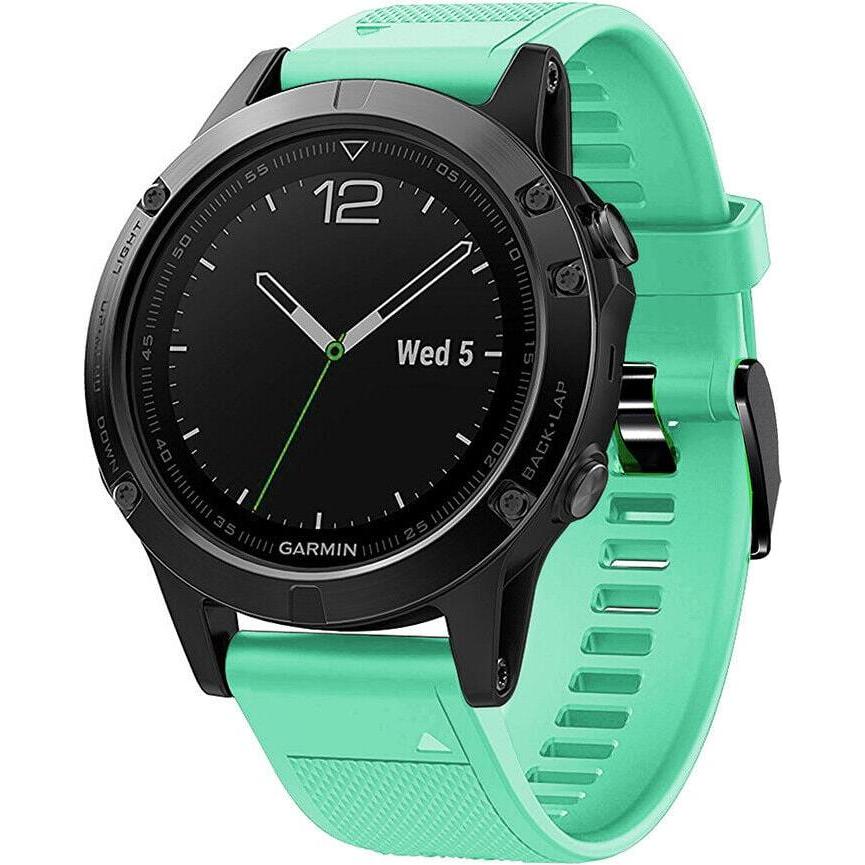 Strap-it Armband (22 mm, Silikon, fenix 5), Uhrenarmband, Blau