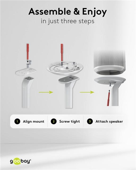 Actual product image Goobay Modern Era 1 Base (1 pair, Stand, Wall installation)