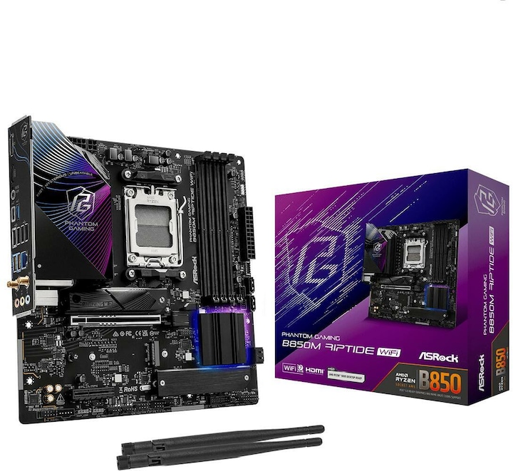 Actual product image AsRock B850M Riptide WiFi (AM5, AMD B850, mATX)