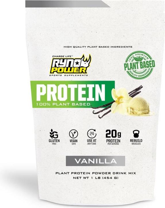 Actual product image Ryno Power Vanilla Plant Prot. Powder (Vanilla, 1 x)