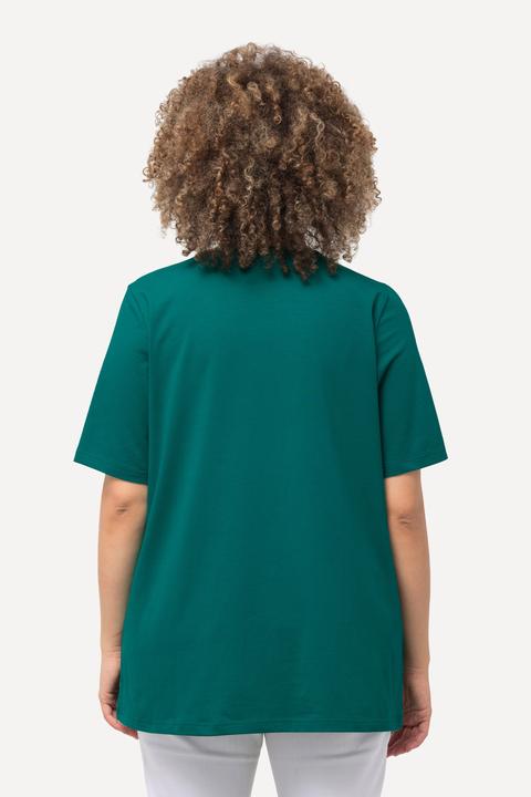 Immagine prodotto Ulla Popken T-shirt dal taglio svasato con scollo a girocollo e mezze maniche (54)