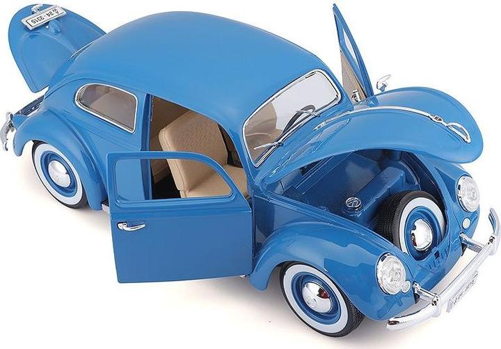 Actual product image Bburago 18-12029 1:18 VOLKSWAGEN KAFERT-BEETLE BLUE (4)