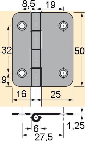 Produktbild Hettich Falttürscharniere 625