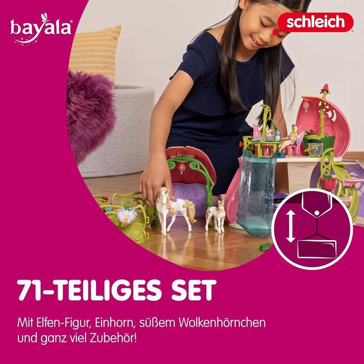 Actual product image Schleich Glittering flower house with unicorns, S