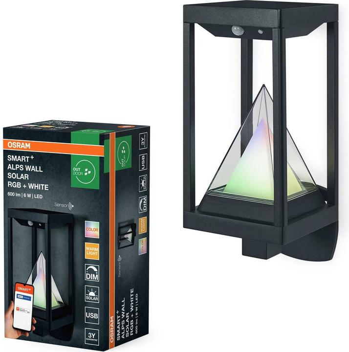 Produktbild Osram Smart+ Solar Alps Wall Multicolor RGB + W (400 lm, IP44)