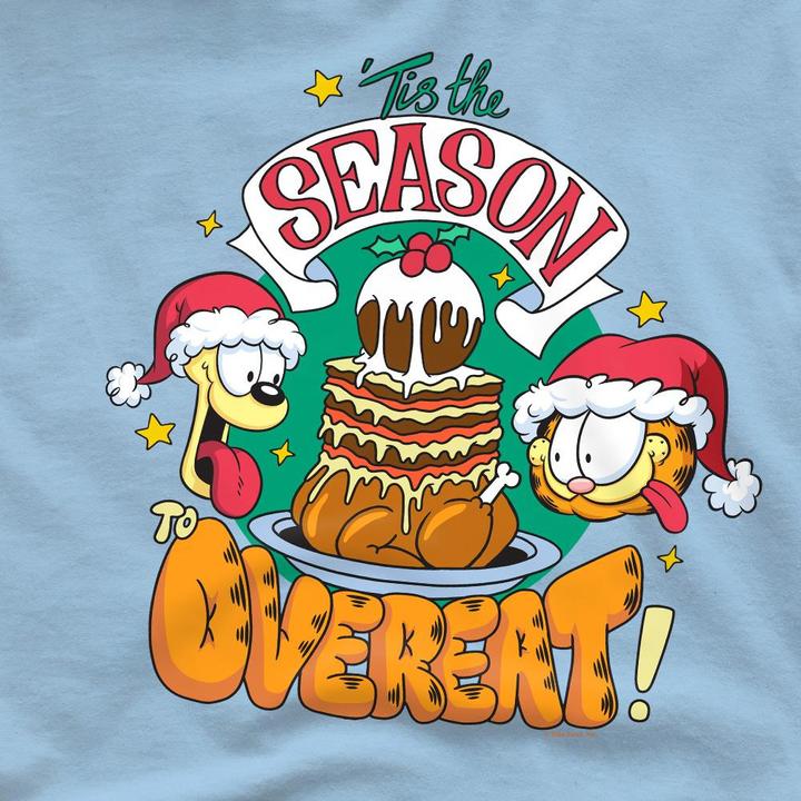 Actual product image Garfield Mens Tis The Season To Overeat Odie Christmas T-Shirt (3XL)