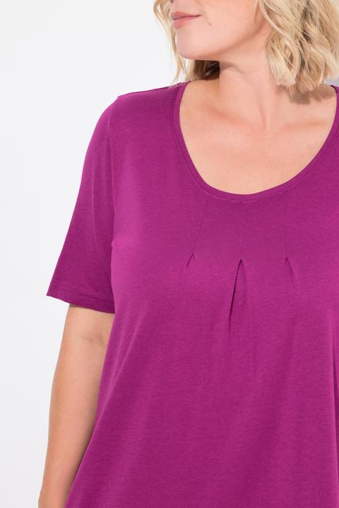 Actual product image Ulla Popken Essential Front Pleat Tee (54)