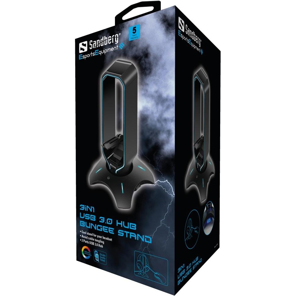 Thumbnail - Sandberg Bungee, Kopfhörerständer, Schwarz