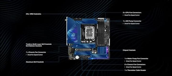 Productafbeelding AsRock Z890M Riptide WiFi Intel DDR5 S1851 MATX (LGA 1851, Intel Z890, mATX)