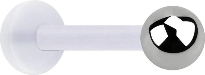 Produktbild Star Piercing Labret transparent mit Kugel silber (Kunststoff, Titan)