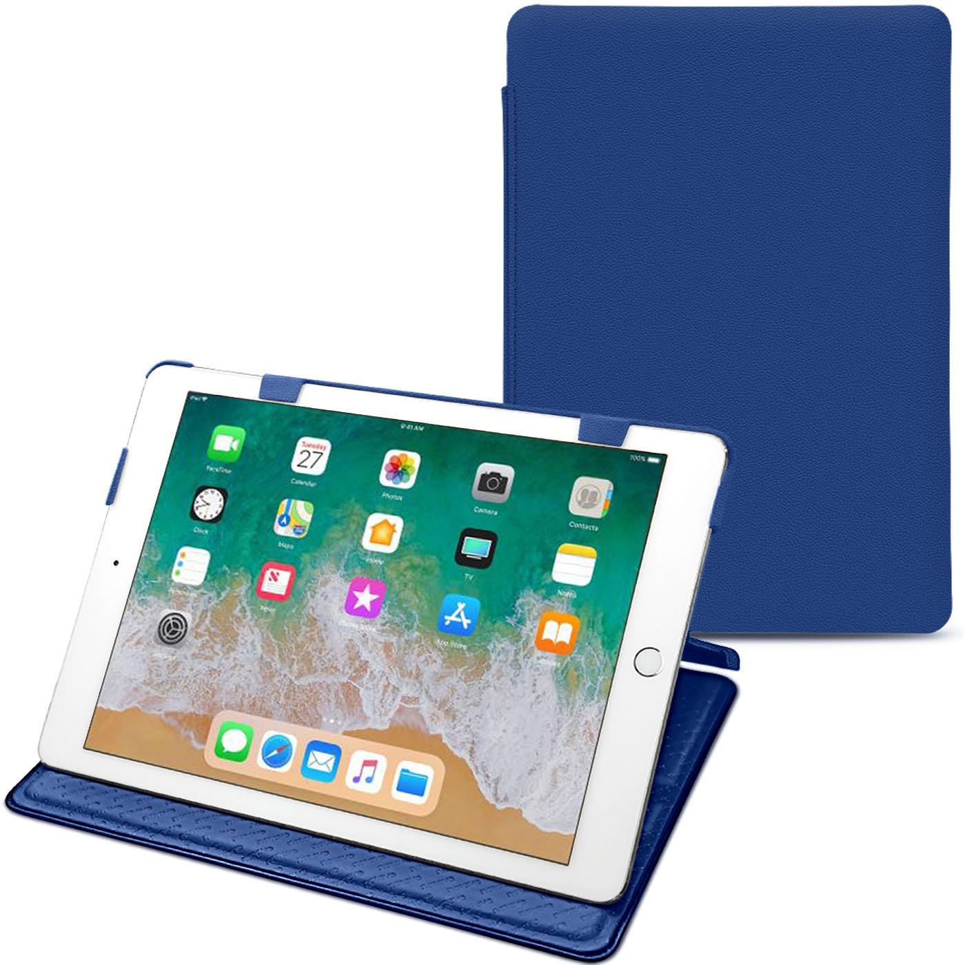 Noreve Lederschutzhülle horizontal (iPad 9.7), Tablet Hülle, Blau
