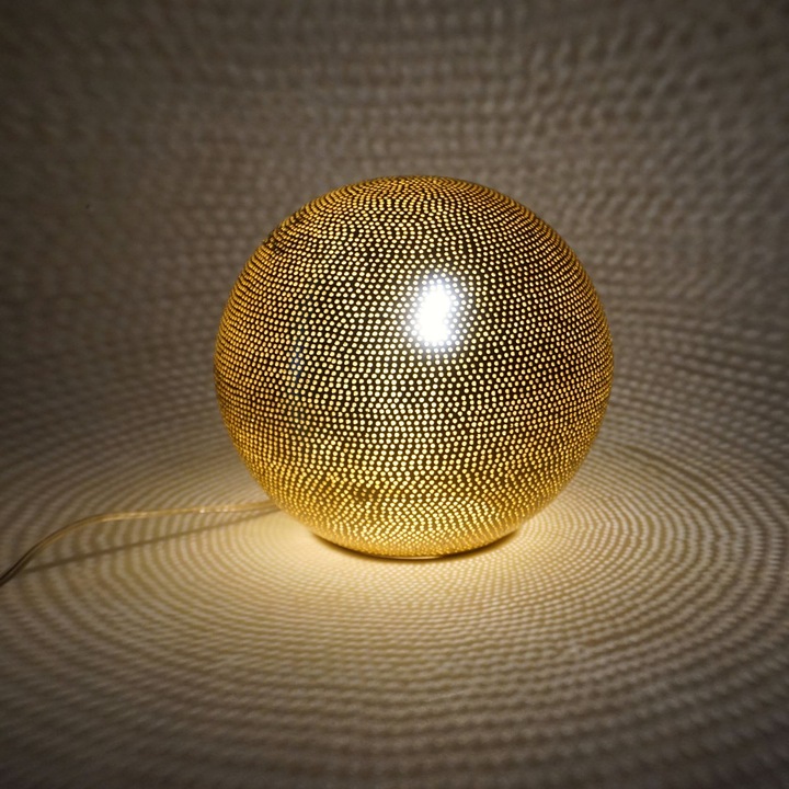 Produktbild Sweet Mint Tischlampe Rangi Dots S 22cm goldfarben Handwerk (E14)