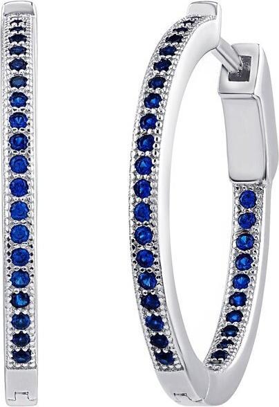 Immagine prodotto Silvego MILLA Orecchini a cerchio in argento da 22 mm con zaffiro JJJE0106ESPB