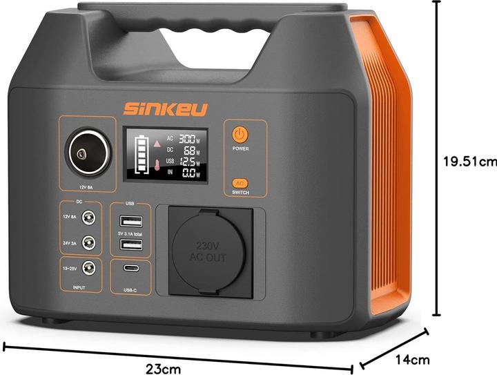 Produktbild SinKeu Tragbare Powerstation (296 Wh, 2.95 kg)