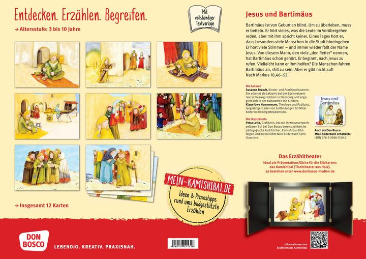 Produktbild Bildkarten für unser Erzähltheater: Jesus und Bartimäus (Deutsch, Klaus-Uwe Nommensen, Petra Lefin, Susanne Brandt, 2021)