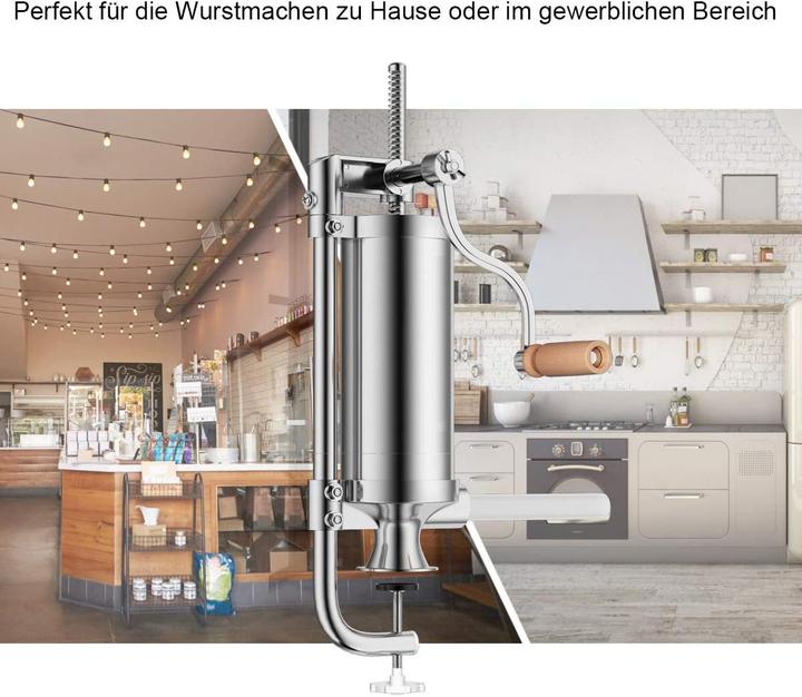 Produktbild Costway 3L Wurstfüller inkl. 4 Füllrohre