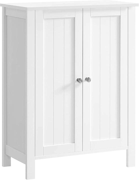 Songmics Badezimmerschrank Freistehend Verstellbare Regale Weiss (60 x 30 x 80 cm)